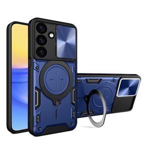 Husa pentru  Samsung Galaxy A16 cu protecție pentru cameră și suport magnetic integrat Ring Shockproof, albastru