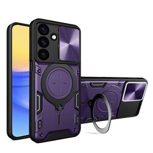 Husa pentru  Samsung Galaxy A16 cu protecție pentru cameră și suport magnetic integrat Ring Shockproof, mov