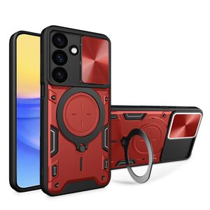 Husa pentru  Samsung Galaxy A16 cu protecție pentru cameră și suport magnetic integrat Ring Shockproof, rosu