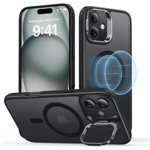 Husa pentru  iPhone 16 - ESR Classic Hybrid HaloLock cu Magsafe si Kickstand - negru mat