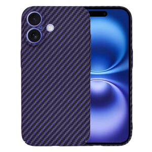 Husa pentru  iPhone 16 CarbonFiber UltraSlim, Lightweight, mov