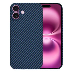 Husa pentru  iPhone 16 Plus CarbonFiber UltraSlim, Lightweight, albastru