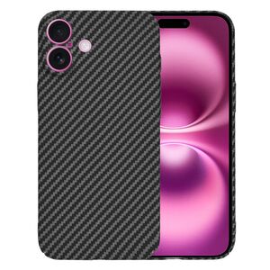 Husa pentru  iPhone 16 Plus CarbonFiber UltraSlim, Lightweight, negru