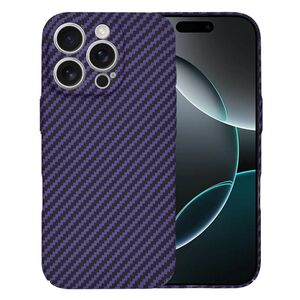 Husa pentru  iPhone 16 Pro CarbonFiber UltraSlim, Lightweight, mov