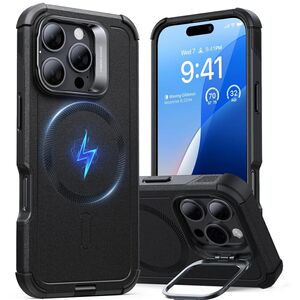 Husa pentru  iPhone 16 Pro Max - ESR Cyber Armor Kickstand cu Magsafe - negru