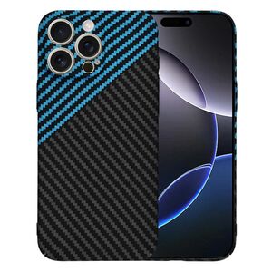 Husa pentru  iPhone 16 Pro Max CarbonFiber UltraSlim, Lightweight, albastru inchis