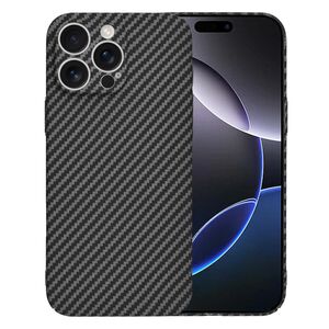 Husa pentru  iPhone 16 Pro Max CarbonFiber UltraSlim, Lightweight, negru