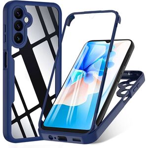 Pachet 360: Husa cu folie integrata pentru  Samsung Galaxy A16 Cover360 fata / spate - albastru