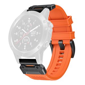 Curea pentru Garmin Fenix 3/3 HR/5X/5X Plus/6X/6X Pro/7X/7X Pro Solar 26 mm Quickfit din material textil - portocaliu