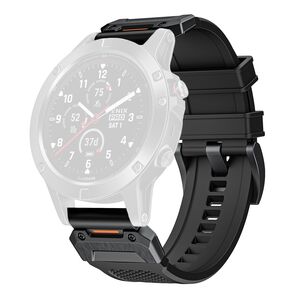 Curea pentru Garmin Fenix 3/3 HR/5X/5X Plus/6X/6X Pro/7X/7X Pro Solar 26 mm Quickfit din material textil - negru