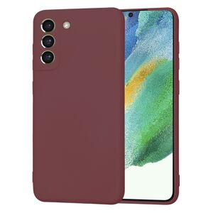 Husa pentru  Samsung Galaxy S21 FE Liquid Silicone cu MagSafe, subțire, captusita cu microfibra, anti amprentă, protectie cameră foto, bordeaux
