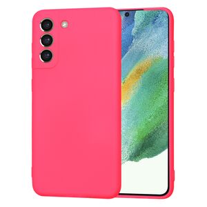 Husa pentru  Samsung Galaxy S21 FE Liquid Silicone cu MagSafe, subțire, captusita cu microfibra, anti amprentă, protectie cameră foto, fucsia