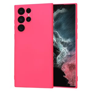 Husa pentru  Samsung Galaxy S22 Ultra 5G Liquid Silicone cu MagSafe, subțire, captusita cu microfibra, anti amprentă, protectie cameră foto, fucsia