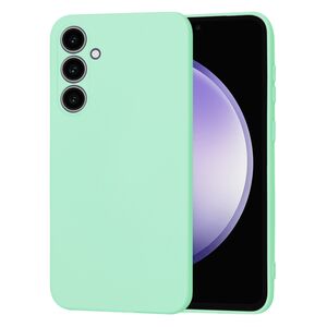 Husa pentru  Samsung Galaxy S23 FE Liquid Silicone cu MagSafe, subțire, captusita cu microfibra, anti amprentă, protectie cameră foto, verde deschis