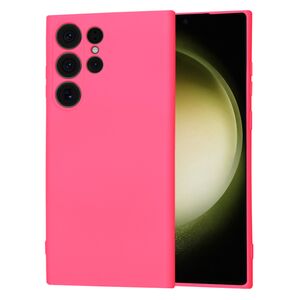 Husa pentru  Samsung Galaxy S23 Ultra 5G Liquid Silicone cu MagSafe, subțire, captusita cu microfibra, anti amprentă, protectie cameră foto, fucsia