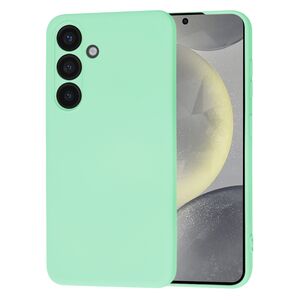 Husa pentru  Samsung Galaxy S24 Liquid Silicone cu MagSafe, subțire, captusita cu microfibra, anti amprentă, protectie cameră foto, verde deschis