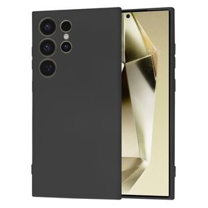 Husa pentru  Samsung Galaxy S24 Ultra Liquid Silicone cu MagSafe, subțire, captusita cu microfibra, anti amprentă, protectie cameră foto, negru