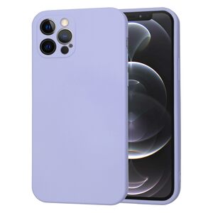 Husa pentru  iPhone 12 Pro Liquid Silicone cu MagSafe, subțire, captusita cu microfibra, anti amprentă, protectie cameră foto, lavanda