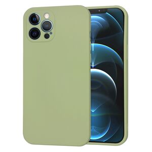 Husa pentru  iPhone 12 Pro Max Liquid Silicone cu MagSafe, subțire, captusita cu microfibra, anti amprentă, protectie cameră foto, verde