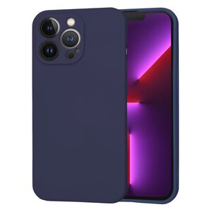 Husa pentru  iPhone 13 Pro Liquid Silicone cu MagSafe, subțire, captusita cu microfibra, anti amprentă, protectie cameră foto, albastru