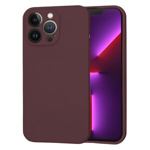 Husa pentru  iPhone 13 Pro Liquid Silicone cu MagSafe, subțire, captusita cu microfibra, anti amprentă, protectie cameră foto, bordeaux