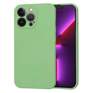 Husa pentru  iPhone 13 Pro Liquid Silicone cu MagSafe, subțire, captusita cu microfibra, anti amprentă, protectie cameră foto, verde deschis