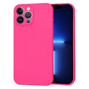 Husa pentru  iPhone 13 Pro Max Liquid Silicone cu MagSafe, subțire, captusita cu microfibra, anti amprentă, protectie cameră foto, fucsia