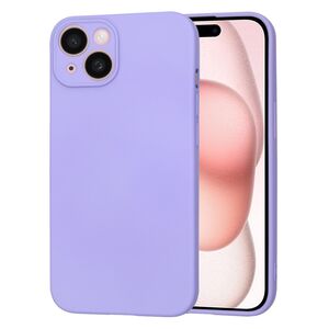 Husa pentru  iPhone 15 Liquid Silicone cu MagSafe, subțire, captusita cu microfibra, anti amprentă, protectie cameră foto, lavanda