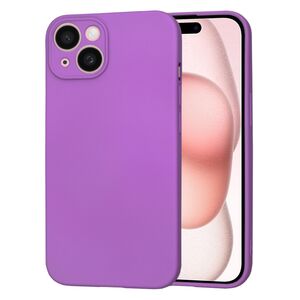 Husa pentru  iPhone 15 Liquid Silicone cu MagSafe, subțire, captusita cu microfibra, anti amprentă, protectie cameră foto, mov