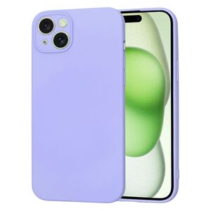 Husa pentru  iPhone 15 Plus Liquid Silicone cu MagSafe, subțire, captusita cu microfibra, anti amprentă, protectie cameră foto, lavanda