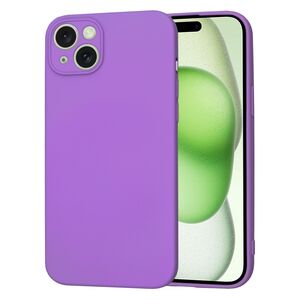 Husa pentru  iPhone 15 Plus Liquid Silicone cu MagSafe, subțire, captusita cu microfibra, anti amprentă, protectie cameră foto, mov