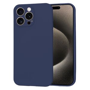 Husa pentru  iPhone 15 Pro Max Liquid Silicone cu MagSafe, subțire, captusita cu microfibra, anti amprentă, protectie cameră foto, albastru
