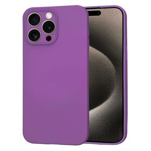Husa pentru  iPhone 15 Pro Max Liquid Silicone cu MagSafe, subțire, captusita cu microfibra, anti amprentă, protectie cameră foto, mov