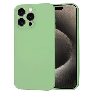 Husa pentru  iPhone 15 Pro Max Liquid Silicone cu MagSafe, subțire, captusita cu microfibra, anti amprentă, protectie cameră foto, verde deschis