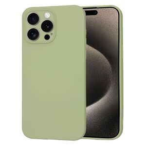 Husa pentru  iPhone 15 Pro Max Liquid Silicone cu MagSafe, subțire, captusita cu microfibra, anti amprentă, protectie cameră foto, verde
