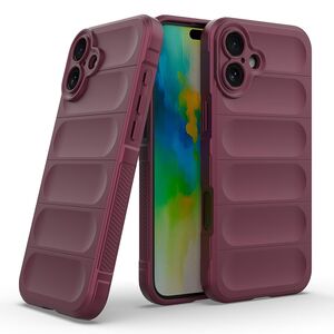 Husa pentru  iPhone 16 Liquid Silicone, Microfibre Lining, Non-Slip Airbag Design, bordeaux