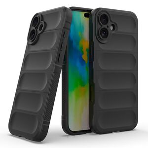 Husa pentru  iPhone 16 Liquid Silicone, Microfibre Lining, Non-Slip Airbag Design, negru
