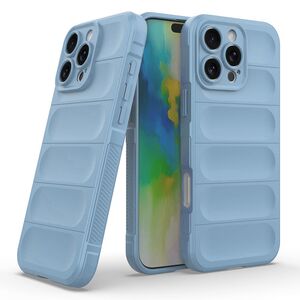 Husa pentru  iPhone 16 Pro Liquid Silicone, Microfibre Lining, Non-Slip Airbag Design, albastru