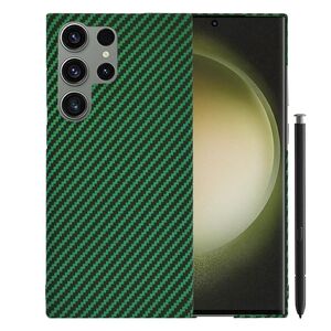 Husa pentru  Samsung Galaxy S24 Ultra CarbonFiber UltraSlim, Lightweight, verde