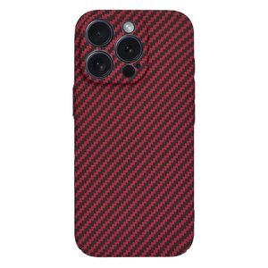 Husa pentru  iPhone 13 Pro CarbonFiber UltraSlim, Lightweight, rosu