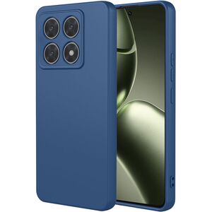 Husa pentru  Xiaomi 14T Pro Liquid Silicone, subțire, captusita cu microfibra, anti amprentă, protectie cameră foto, albastru