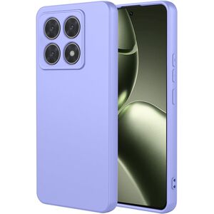 Husa pentru  Xiaomi 14T Pro Liquid Silicone, subțire, captusita cu microfibra, anti amprentă, protectie cameră foto, movlavanda