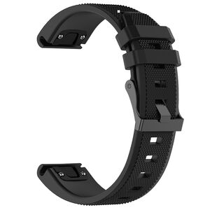 Curea pentru Garmin Fenix 3/3 HR/5X/5X Plus/6X/6X Pro/7X/7X Pro Solar 26 mm Quickfit din material textil - negru