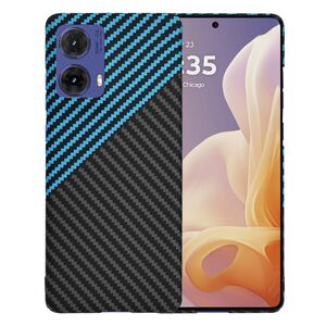 Husa pentru  Motorola Moto G85 CarbonFiber UltraSlim, Lightweight, albastru inchis