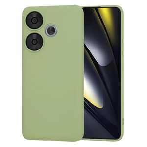 Husa pentru  Poco F6 Liquid Silicone, subțire, captusita cu microfibra, anti amprentă, protectie cameră foto, verde