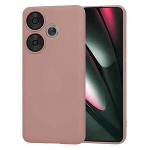 Husa pentru  Poco F6 Liquid Silicone, subțire, captusita cu microfibra, anti amprentă, protectie cameră foto, roz inchis