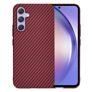 Husa pentru  Samsung Galaxy A54 5G CarbonFiber UltraSlim, Lightweight, rosu