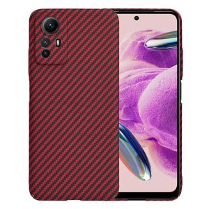 Husa pentru  Xiaomi Redmi Note 12S 4G CarbonFiber UltraSlim, Lightweight, rosu