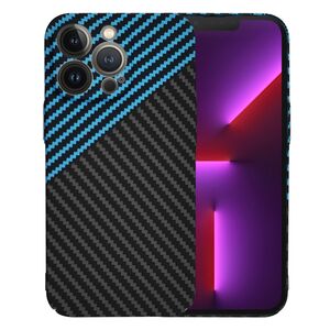 Husa pentru  iPhone 13 Pro CarbonFiber UltraSlim, Lightweight, albastru inchis