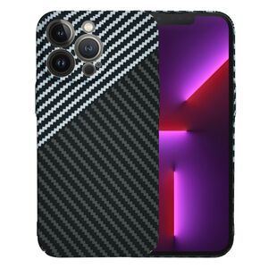 Husa pentru  iPhone 13 Pro CarbonFiber UltraSlim, Lightweight, gri